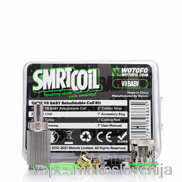 Vape Za Enkratno Uporabo Wotofo Smrt Komplet Za Ponovno Sestavo Tuljave [v8 Baby] Komplet Za Ponovno Sestavo Tuljave